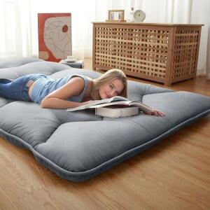 가오몬 일본 바닥 매트리스 - 풀사이즈 이불 롤업, 다다미 매트, 캠핑 매트리스, 소파 패드