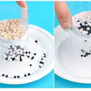 (SA) 나무 고무 플라스틱구슬의 혼합물 분리하기(1인)과학실험 키트 교과 학교 놀이