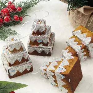 비타리토 쿠키마을 트리 오너먼트 4p 3단케이크크리스마스소품 트리볼 장식볼 장식품 인형 용품 성탄