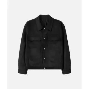 드로우핏 레이어 미니멀 스웨이드 자켓 남성 블랙 봄 가을 아우터