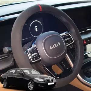 제네시스BH 스웨이드 핸들커버 자동차차량용핸들커버 가죽 D컷 카바 용카바