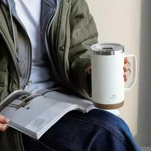 휴대용 텀블러 대용량 개인 사무실 스텐 보온 컵 커피 피크닉 보온병 테이블 드링크 데일리 직장인 머그컵