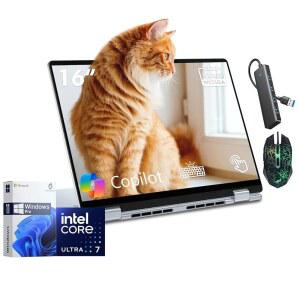 Dell 16 Plus 2 in 1 노트북, 16인치 2K FHD+ 터치스크린 노트북 컴퓨터, 인텔 코어 울트라 7 256V, 16GB RAM, 1TB SSD, 인텔 아크 그래픽, 백라이트 KB, Wi-Fi 7, Win 11 Pro w /Copilot