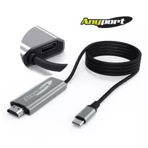 (AP-MW4KPD) ANYPORT C타입 전용 미러링 케이블스마트폰연결 스마트폰링 TV TV링 C케이블 C링 링케이블