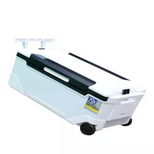 갈치 쿨러 60리터 해동 대형 한치 화이트레드 테두리 대장 바퀴 캠핑용