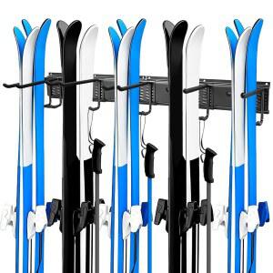 FEIMIRE 스키 최대 10쌍의 1KG 스키와 담을 보관 차고 폴을 300파운드 용량 튼튼한 시스템 정리함 벽걸이 또는 스틸 창고 136 실외 있는 사용을 위한