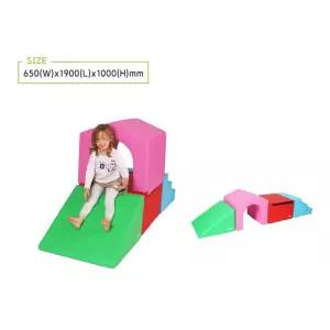 유아시설 놀이방 방염매트 뛰고 기는 핑크터널 계단 블록매트 세트 휴게실 아동센터 운동