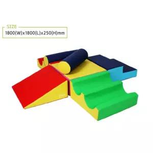 실내놀이터 방염 놀이매트 4방향 경사로 계단 블록매트 세트 늘봄학교 보육원 유아센터