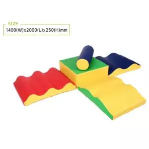 유치원 놀이방 방염 체육매트 3면웨이브 베이직 키즈블록 세트 신체발달 운동 늘봄학교