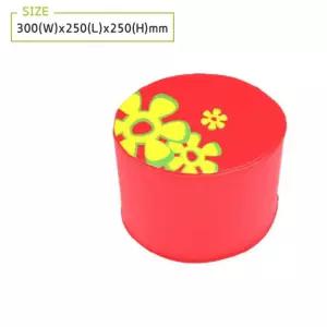 키즈카페 휴식의자 방염 PU레자 스펀지 꽃 원형의자 체육관 병설 아동 실내놀이공간 돌봄