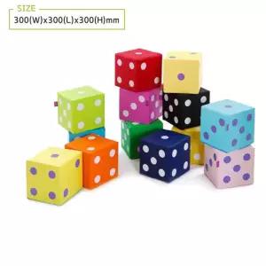 유치원 단체 체육놀이 30x30x30cm 방염 스펀지 레자 주사위 휴게실 돌봄교실 유아반 운동