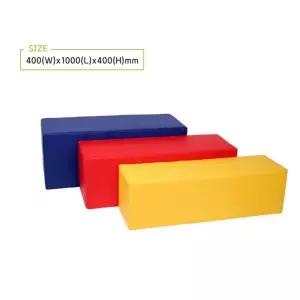 아동센터 놀이방 긴의자 100x40x40cm 방염매트 스펀지의자 돌봄교실 복지원 소프트블록