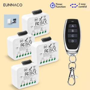 433M 호환hz 무선 스마트 호환 라이트 스위치 리모컨 AC 110V 220V 10A 3000W 미니 소형 호환 릴레이 리시