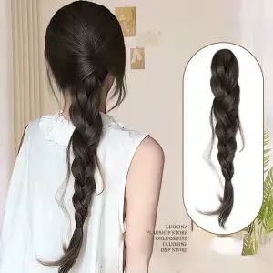 베리안 묶음머리 땋은머리 포니테일 헤어피스 부분가발