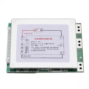 BA-2X 16S 48V 20A 18650 Lifepo4 배터리 보호 보드 BMS PCB전자 자전거 Escooter용 밸런스 포함
