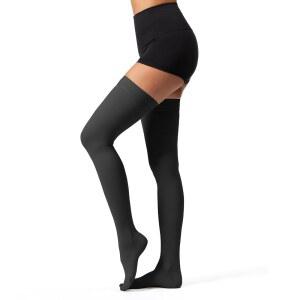 허벅지 고압착 양말, 남성용 20-30mmHg 폐쇄 발가락 압박 스타킹, 정맥류, 부종, DVT용