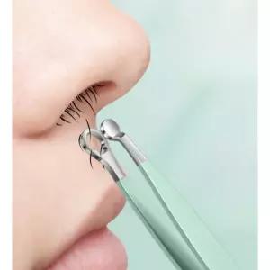 정밀 코털 정리 가위 클리퍼 수동 링 제거기 스테인레스 레몬그린