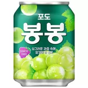 해태htb 포도 봉봉, 238ml, 72캔