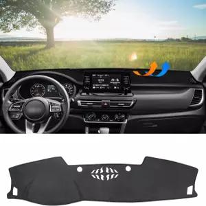 기아 셀토스 SUV 2021-2023 액세서리-블랙 플란넬 대시보드 커버 매트카 UV 선