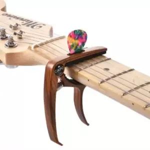 카포 기타 일렉 클래식 우크렐레 집게형 우드브라운 일렉 집게형 우드브라운