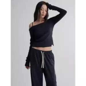 8seconds 오프숄더 긴소매 티셔츠 네이비