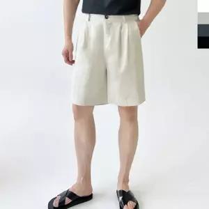 남성 핀턱 반밴딩 하프 팬츠 1P 편한 반바지 운동