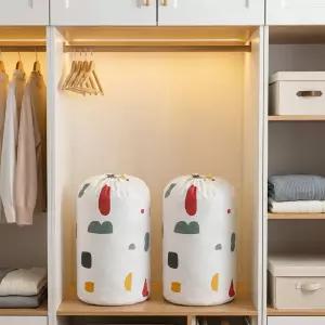 리빙스토리 [1개 + 1개] PEVA 이불주머니 옷주머니 이불 정리함 보관함 리빙박스