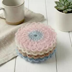 리빙스토리 핸드메이드 수세미 5개 국산 홀겹 아크릴 수제 결혼 환갑 조문 집들이 답례품