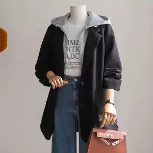 (안나앤플러스) 벨던 후드 레이어드 자켓[자켓DF685] 빅사이즈