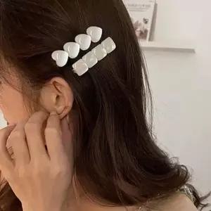 여성 하트 스퀘어 예쁜 매력 자개 집게핀 WC8D631