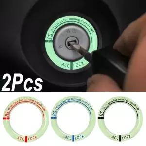 자동차 점화 스티커 키 링 스위치 주변 스타일 장식 차량 형광