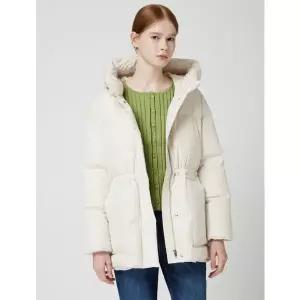 [CC콜렉트](김해점)[김민하 착용] 후드 드로우 스트링 하프 구스 다운_C254PSG188