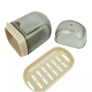 쥬넛 투명 휴대용 비누곽 물빠짐 받침대 포함 여행용 비누케이스