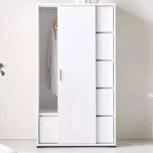 미닫이 수납장 800 화이트 옷보관용 가정용 1인 키큰장 틈새옷장 장롱옆 날씬한