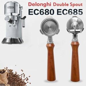 DELONGHI ECO680 ECO685 머신 바구니가있는 스파우트 필터 포터 이중 커피 51MM