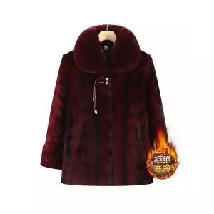 여자가죽자켓 할머니 겨울옷 노인 겨울 기모 도톰 코트 의류 70~80대 올드라이크 두꺼운 ible4