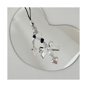 리본 비즈 키링 하리보 하트 실버 핑크 젤리곰 핸드폰줄 폰꾸 백꾸 에어팟 차키링 y2k