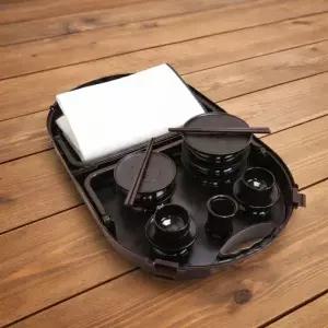 미니 제기14P세트 휴대 보관 가방겸 상 간소 제사 벌초 성묘 제사용품