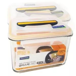 유리냉장고김치통 유리 밀폐 김치통 2.5리터 글 HS-438