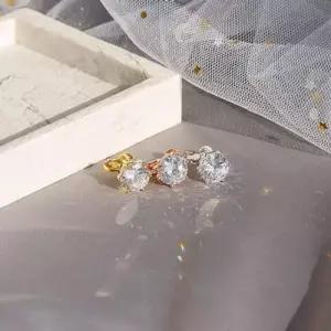 클립귀걸이 귀찌 안뚫은귀걸이 빅 라운드 크리스탈 논 WD28687