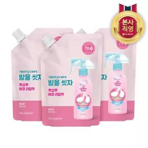 온더바디 발을씻자 풋샴푸 비누향 리필 500ml 3개