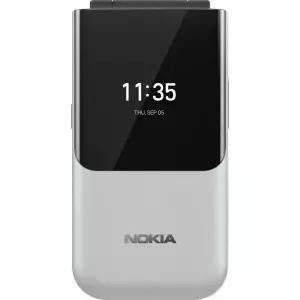 노키아 2720 플립 듀얼심 4GB 저장공간 + 512MB 램 GSM 전용 | CDMA 잠금 4G LTE 키패드 폰 회색 국제 버전