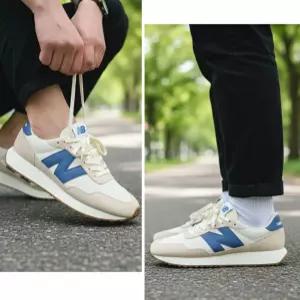 뉴발란스 237 오프화이트 블루 남녀공용 스니커즈 운동화 MS237WL D