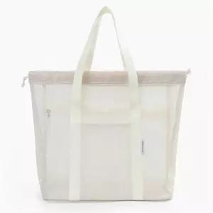 미호몰 메쉬 목욕가방 아이보리 대형 크로스백 예쁜수영가방 비치백