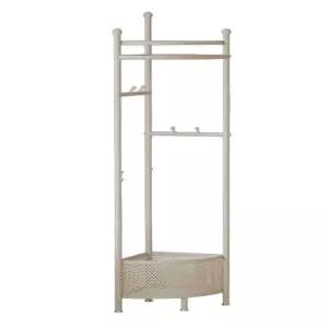 코너 틈새 스탠드 옷걸이 선반 수납 행거 침실