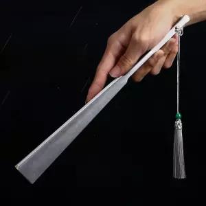 접이식 철부채 호신용 무술 메탈 폴딩 공연 판소리 전통 태극 실크 소품 무대용