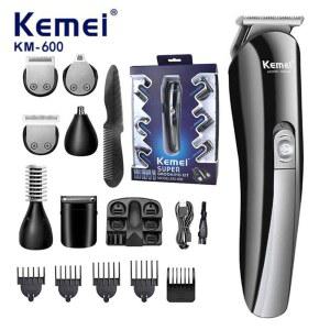 Kemei 600 전기 면도기 헤어 클리퍼 코 헤어 트리머 조각 클리퍼 바디 헤어 리무버 6in1 헤어 트리머 면도기