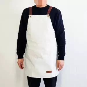 ( )미술 앞치마 원피스형 작업복 카페 공방 학원 업소용 베이지 디자인 원피스