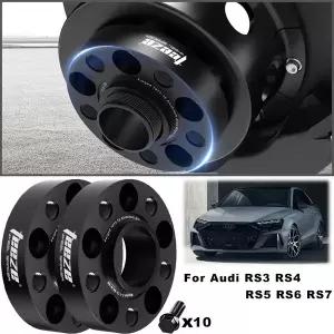 허브스페이스 휠 아우디 RS3 RS4 RS5 RS6 RS7 스페이서 5x112 CB 57.1 / 66.6 플랜지 플레이트 T6-7075 알