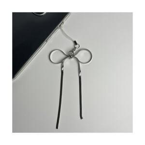 실버 리본 키링 뱀줄 심플 선물 핸드폰줄 스트랩 폰꾸 백꾸 에어팟 차키링